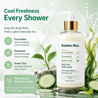 Gel Douche Hydratant et Nettoyant en Profondeur à Base de Plantes pour Peaux Sèches, Fabrication OEM, Marque Privée, Vente en Gros