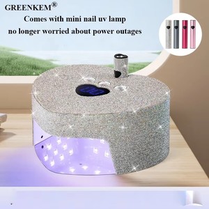 <span class=keywords><strong>Lampe</strong></span> à Ongles LED <span class=keywords><strong>UV</strong></span> Rechargeable au Design Coeur 86W Détection Intelligente Durcissement Rapide Portable Longue Batterie Full Diamond <span class=keywords><strong>Lampe</strong></span> <span class=keywords><strong>UV</strong></span> pour Ongles - Product Image 2