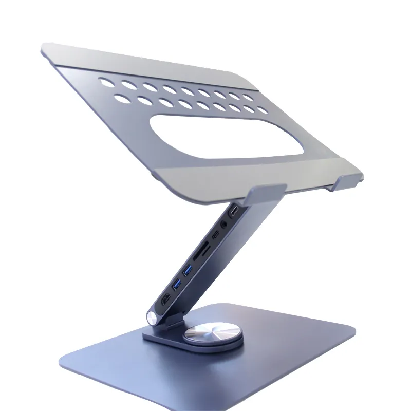 7-в-1 ноутбук из алюминиевого сплава плоская подставка на 360 градусов вращающаяся и складная стойка для ленивых людей