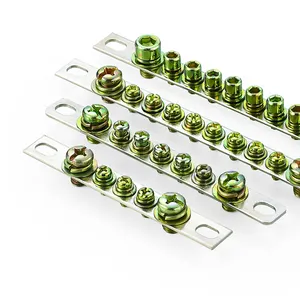 Chaer Single Row Straight 5 Position Zero Neutral Terminal Block 1.5*14 Cable Connector Bar