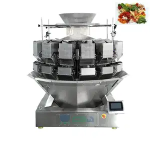 14 head fresh salad multihead weigher fruits vegetables and salads large target weight or volume packaging machine
