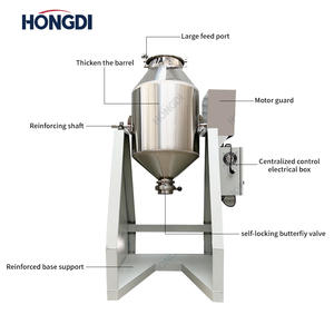 Stainless Steel Double Cone Mixer Automatic Gear Elevated Legs Easy Discharge Powder Mixer Rotary Blender for Food Chemical - Product Image 3