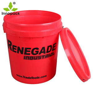 Chine usine directe PP matériel seaux de stockage d'eau poignée en métal impression personnalisée 18L seau en plastique avec couvercle - Product Image 6