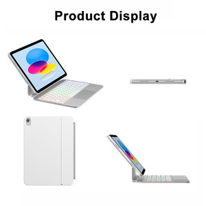 Premium Bluetooth Magic Keyboard Case with Backlit Trackpad PU/Al Ultra-Slim OEM/ODM Multi-Touch/Voice Drop-Proof for iPad - Product Image 1