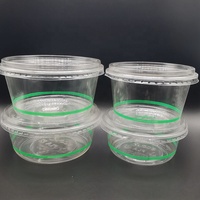16 oz Compostable 100% Biologisch afbreekbare PLA Plastic Bekers Transparant Rond Voedsel PLA Biologisch afbreekbare Deli Bakjes met Deksel