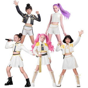 Costume de groupe Demon Hunter pour filles, tenue de performance Kpop pour enfants, tenue de scène en spandex, filles, printemps 2025 - Product Image 1