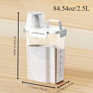 Wholesale <b>Plastic</b> 2.5L Eco-Friendly Waterproof Household Kitchen Grain Spice Storage Flour <b>Bucket</b> Insect Proof Moisture - Product Image 3