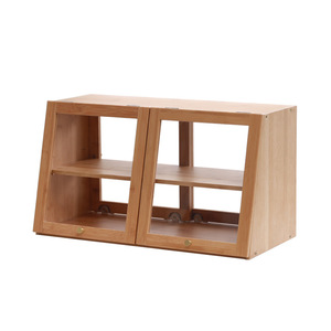 Bamboo Tea <b>Cabinet</b> With Storage Shelves For Kitchen Desktop Use Modern Minimalist Design - Product Image 5