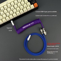 Câble d'extension en cuivre pour clavier mécanique à interrupteurs magnétiques 8K, connecteur aviation, spirale rétractable, ressort, USB-Type-C, personnalisé