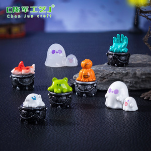 Adornos pequeños de Halloween de Weij, crucible de bruja, micropaisaje, artículos decorativos para bricolaje, mini resina - Product Image 3