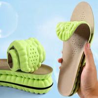 Semelles intérieures sport 4D Cloud en cuir PU premium, respirantes, épaisses, à haute élasticité, absorbant les chocs, avec soutien de la voûte plantaire