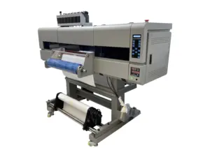 Impresora digital A1 dtf de 24 pulgadas, máquina de impresión dtf con máquinas de vibración de polvo, cabezales duales i3200