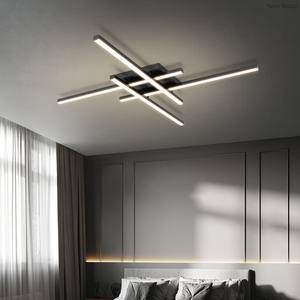 Modern Minimalist Long Line IP44 <b>LED</b> Ceiling <b>Light</b> with Remote Control AC Power Suitable <b>for</b> <b>Living</b> <b>Rooms</b> and Bedrooms - Product Image 4