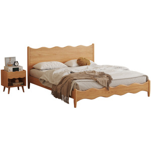 Nordic Solid Wood Bed 1.8m 1.5m Modern Minimalist Ash Wood Platform Bed Bedroom Furniture - Product Image 4