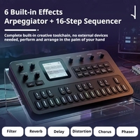 Clavier MIDI portable M-VAVE FM-1 (SK15) avec haut-parleur intégré, 128 sons, écran TFT, production musicale, synthétiseur analogique