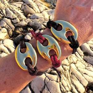 Nuovo Braccialetto di Design alla Moda con Charm a Naso di Maiale, Placcato in <span class=keywords><strong>Oro</strong></span> 18k, Set di Bracciali con Corda Colorata per Donne, Regolabile - Product Image 5