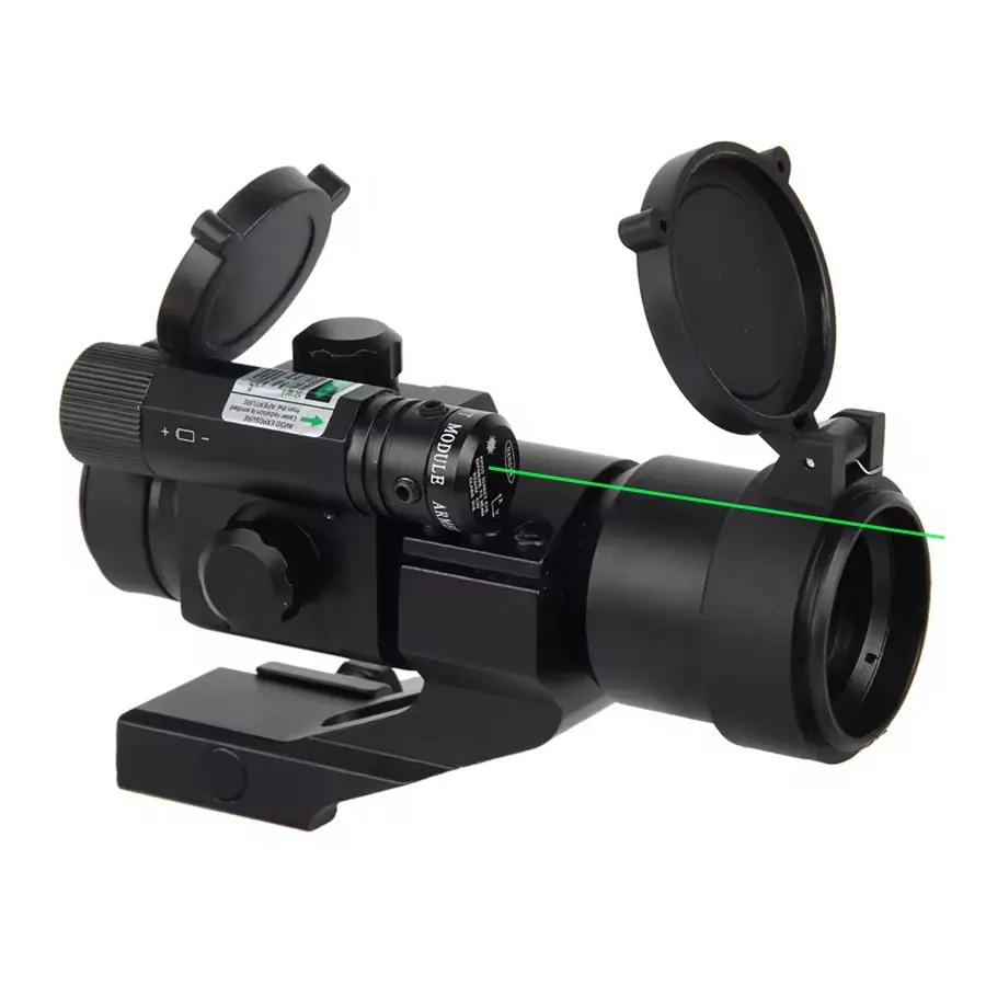Prix usine 1X30 Red Green Dot Optique Sight Avec Laser Vert M3 Reflex Sight Chasse Tactique Portée