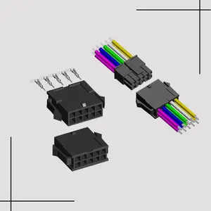 Righe doppie atx/molex/jst potenza maschile femminile housing 3mm connettore 2 4 6 8 10 12 14 16 18 20 22 24 pin/contatto