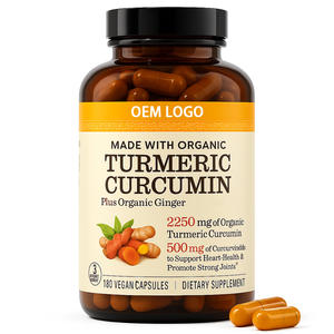 Suplemento de Cúrcuma de Alta Potencia 2250mg para Adultos, Apoya la Salud de las Articulaciones, Cápsulas de Cúrcuma - Product Image 1