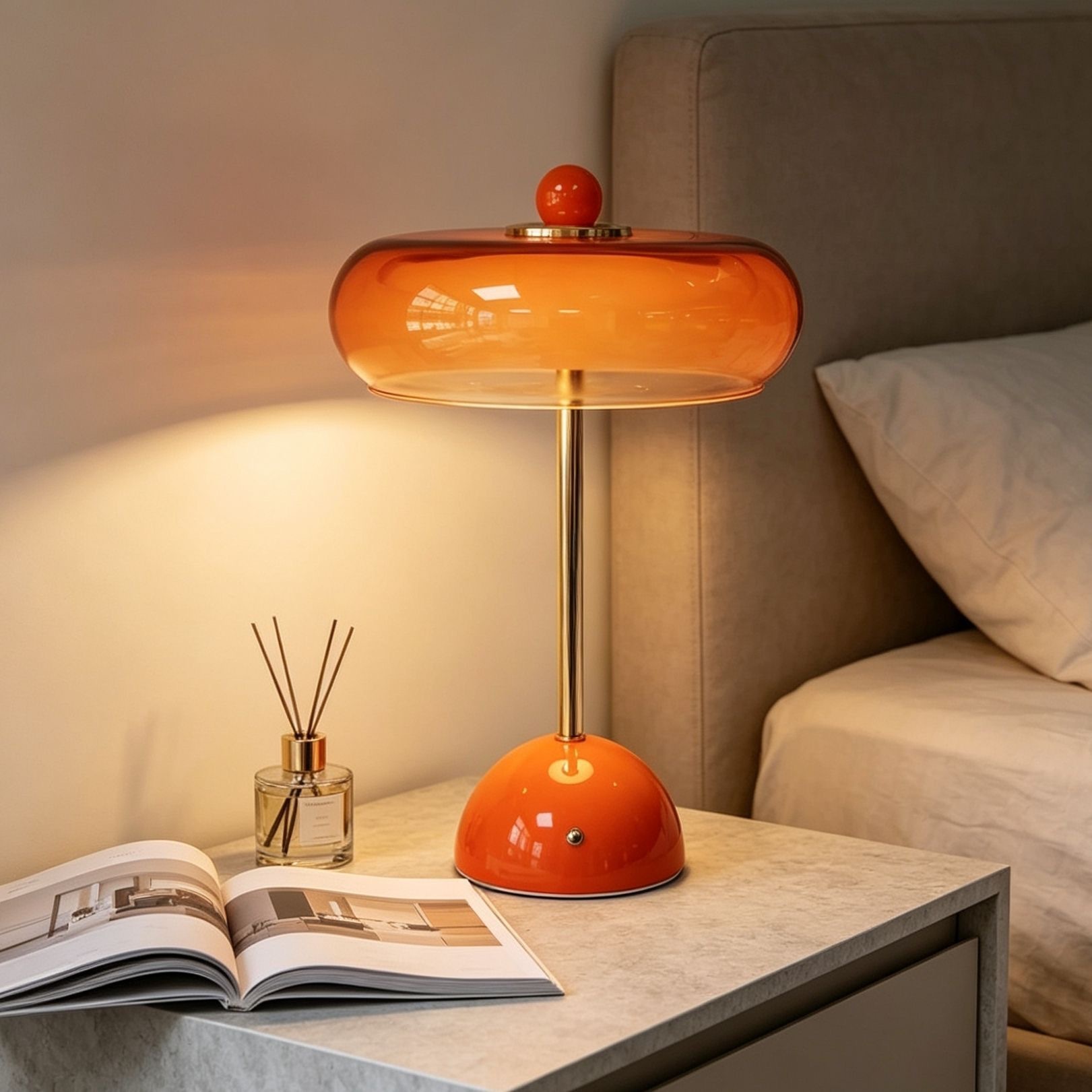 Classic Elegant Luxury Table Lamp Cordless USB-powered With Battery Creamy Style Decorative Night Light For Bedroom Gift · image 3