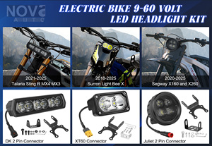 Nouveau phare LED étanche IP68 20W à large plage de tension 12V 48V, design Baja, combo de conduite, connecteur Juliet, pour vélos électriques - Product Image 6