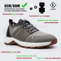 Chaussures LANCI pour hommes, chaussures de créateurs de luxe, chaussures personnalisées, empeignes en tricot pour hommes, baskets en mesh pour hommes