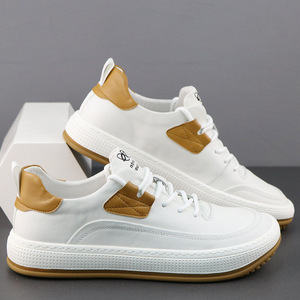 Zapatillas Casuales de Piel Auténtica en Blanco y Negro Modelo PH Personalizadas para Hombre con Servicio de Logotipo Personalizado - Product Image 3