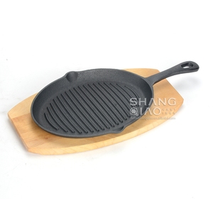 Fajita <span class=keywords><strong>en</strong></span> <span class=keywords><strong>fonte</strong></span> pré-assaisonnée <span class=keywords><strong>de</strong></span> taille personnalisée, <span class=keywords><strong>plat</strong></span> <span class=keywords><strong>de</strong></span> service ovale avec <span class=keywords><strong>dessous</strong></span> <span class=keywords><strong>de</strong></span> <span class=keywords><strong>plat</strong></span> <span class=keywords><strong>en</strong></span> bois pour Fajitas autres plats grésillants - Product Image 1