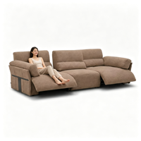 Canapé inclinable électrique 2-3 places en tissu de haute qualité, ensemble de salon moderne, mobilier fonctionnel inclinable électriquement