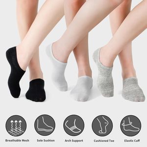 Loucey kaus kaki rajut pria dan wanita, kaos kaki pergelangan kaki potongan rendah berbantalan untuk olahraga 9 pasang Per Pak, 18 pak - Product Image 2