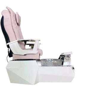 เก้าอี้ทำเล็บเท้าแบบไม่มีท่อสำหรับเด็กทันสมัยไม่มีท่อประปาสีชมพูสำหรับนวดสปาเท้า - Product Image 2