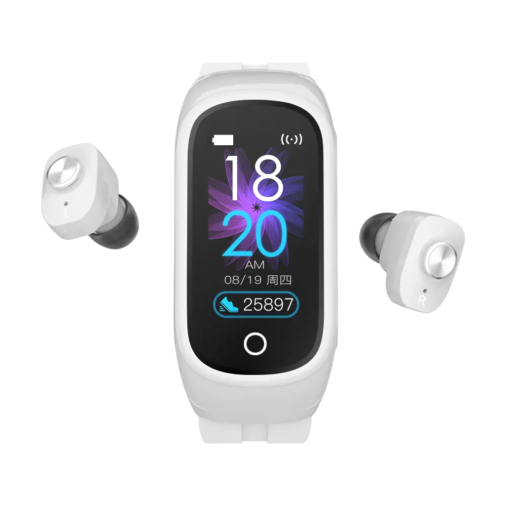N8 inteligente 2 em 1 relógio inteligente sem fio reloj com fones de ouvido fones de ouvido smart pulseira inteligente sport tws smartwatch fones de ouvido smartwatch