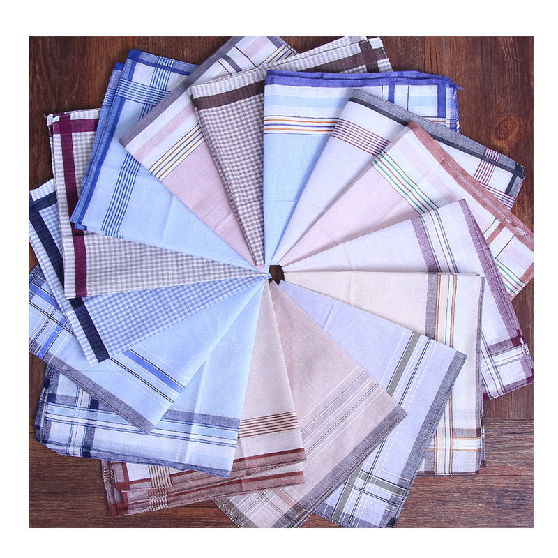 Wholesale Customized Soft Women Men Pocket Square Custom Printed Cheap 100% Cotton Handkerchief