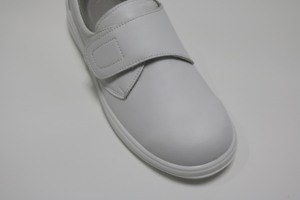 Personalizzazione scarpe da allattamento bianche a taglio basso scarpe antinfortunistiche da lavoro leggere antiscivolo in pelle liscia in microfibra - Product Image 2