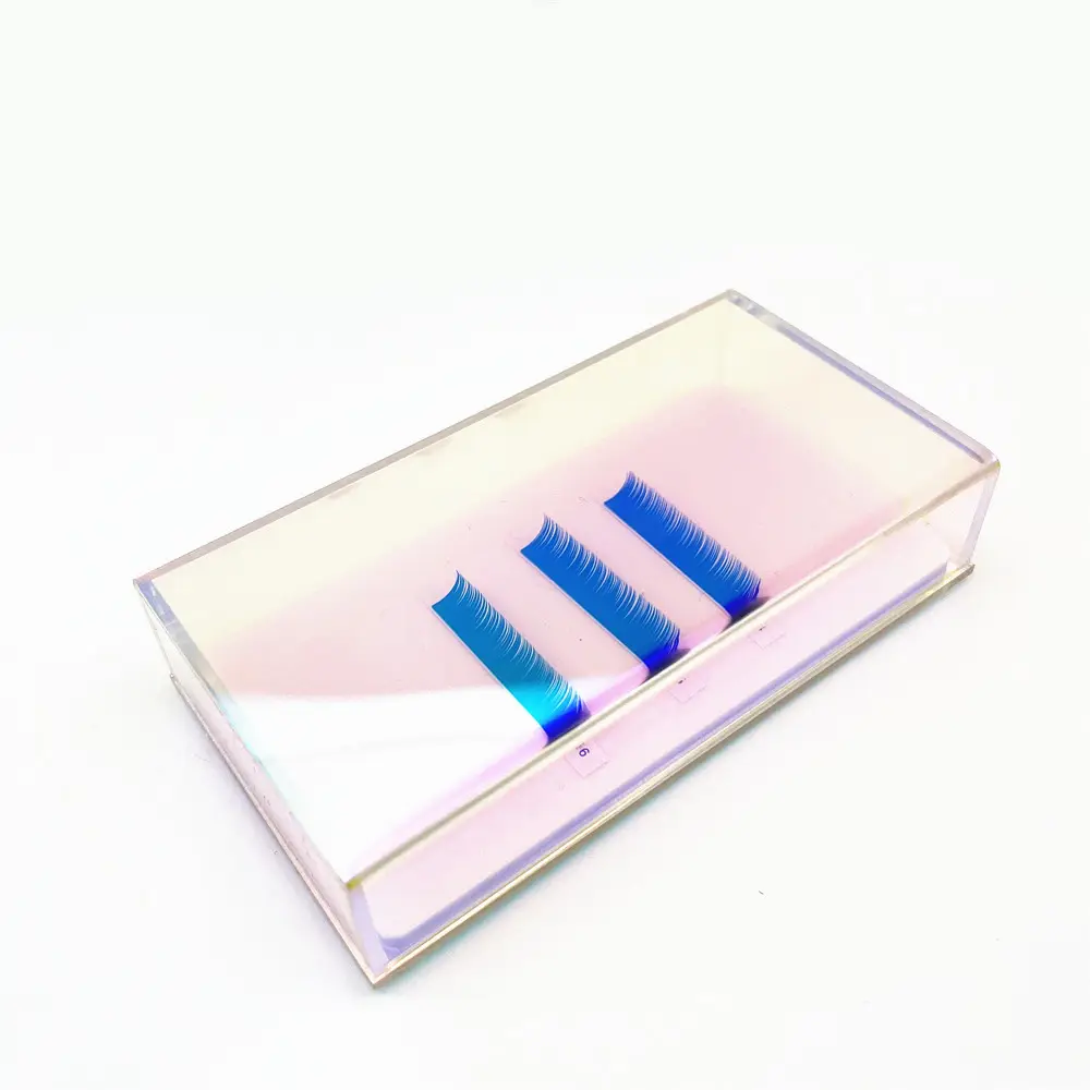 Kustom Lash Tray Grosir Pink Lash Tile Acrylic Palet dengan Penutup Pemegang Bulu Mata Kotak Penyimpanan Organizer untuk Ekstensi Bulu Mata