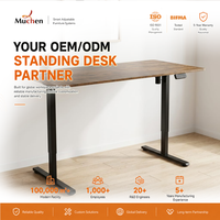 Table de bureau informatique en gros d'usine, bureau assis-debout à hauteur réglable automatiquement en 3 niveaux