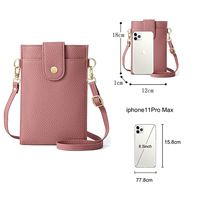 Sac à bandoulière pour téléphone en cuir PU pour femme, fermeture éclair, poche cachée pour téléphone portable, taille moyenne, écologique, léger, tendance