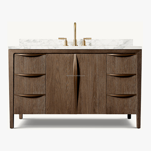 <span class=keywords><strong>Mobile</strong></span> <span class=keywords><strong>Bagno</strong></span> Moderno in Rovere Pinnacle, Lavabo con Top in Marmo Carrara a 6 Cassetti e 2 Ante, <span class=keywords><strong>Mobile</strong></span> Lavabo di Lusso per Villa, Soluzione di Archiviazione Versatile - Product Image 3