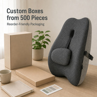 Coussin lombaire ergonomique en mousse à mémoire de forme tissée pour siège de bureau ou de voiture, hauteur réglable, respirant, écologique, OEM