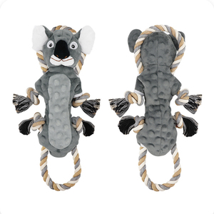 Juguete interactivo de peluche para perros, cuerda de algodón resistente a mordeduras, limpieza de dientes, juguete para mascotas, juguetes para masticar perros con sonido chirriante - Product Image 4