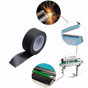 उच्च तापमान विरोधी स्थिर ptfe काले फिल्म चिपकने वाला टेप सिलिकन गोंद फाइबरग्लास मेश कपड़े के लिए अलकाली मुक्त काटने सेवा - Product Image 6