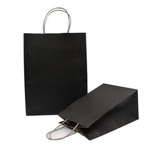 Handle <b>Bag</b> Recycled Colored Kraft Paper Packaging for Socks Shoes Clothing Fur-Pretty Gift <b>Bags</b> Without Dumping - Product Image 4