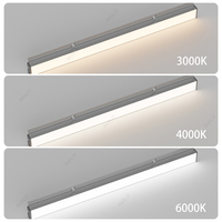 Bande lumineuse LED moderne à montage en surface, CRI élevé 90, garantie de 3 ans, intérieur, bureau, cuisine, armoire, tiroir, 6000K