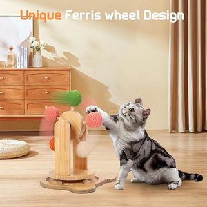 <strong>Pet</strong> Friendly Modern Interactive Wooden cat Exercise Promoting Play Toy Ball for <strong>Fitness</strong> Training - Product Image 2