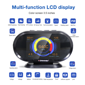 Universal Car HUD Head Up Display Digitaler Tachometer mit Speedup-<span class=keywords><strong>Test</strong></span> Brems <span class=keywords><strong>test</strong></span> Über drehzahl alarm TFT LCD-Display für alle Autos - Product Image 5
