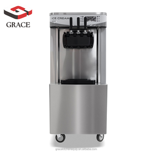 Máquina de helado suave GRACE Vertical3 de 3 sabores con autolimpieza, máquina comercial de helado suave, máquina italiana para hacer helado. - Product Image 1