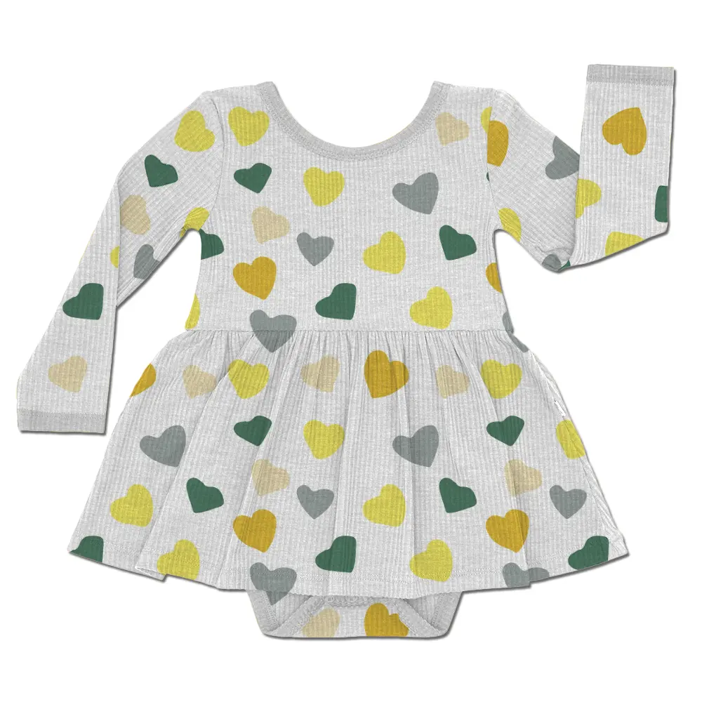 Vêtements pour petites filles en bambou tendance robe d'été à imprimé floral pour bébés filles