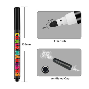 <span class=keywords><strong>Pennarelli</strong></span> per Lavagna Colorati Promozionali, <span class=keywords><strong>12</strong></span> Colori, Inchiostro Cancellabile a Secco e Umido - Product Image 3