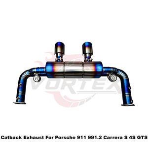 Vortex Bespoke Burnt Blue Ti Sport Sound Valved <b>Exhaust</b> Fits Porsche 911 991.2 Carrera S 4S GTS Tuning - Product Image 4
