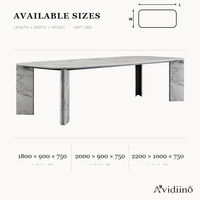 Table à manger en marbre, pierre naturelle, base en acier carbone, taille personnalisée pour salle à manger, hôtel